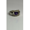 925 Sterling Silver Amethyst & Beryl Ring Size 9
