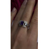 925 Sterling Silver Amethyst & Beryl Ring Size 9