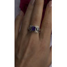 925 Sterling Silver Amethyst & Beryl Ring Size 9