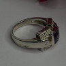 925 Sterling Silver Amethyst & Beryl Ring Size 9