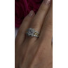Verragio 925 Sterling Silver & Gold Plated Part Cz Ring Size 8