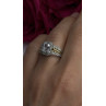 Verragio 925 Sterling Silver & Gold Plated Part Cz Ring Size 8