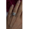 Verragio 925 Sterling Silver & Gold Plated Part Cz Ring Size 8