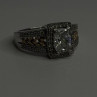 Verragio 925 Sterling Silver & Gold Plated Part Cz Ring Size 8