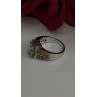 Verragio 925 Sterling Silver & Gold Plated Part Cz Ring Size 8