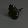 925 Sterling Silver Green Jade Ring Size 8