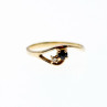 10K Yellow Gold Sapphire & Diamond Ring Size 7