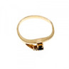 10K Yellow Gold Sapphire & Diamond Ring Size 7