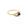 10K YELLOW GOLD SAPPHIRE & DIAMOND RING SIZE 7