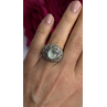 925 Sterling Silver Prasiolite & Green Peridot Ring Size 6