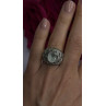 925 Sterling Silver Prasiolite & Green Peridot Ring Size 6