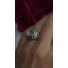 925 Sterling Silver Prasiolite & Green Peridot Ring Size 6