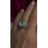 925 Sterling Silver Prasiolite & Green Peridot Ring Size 6