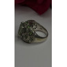 925 Sterling Silver Prasiolite & Green Peridot Ring Size 6