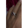 925 Sterling Silver Garnet & Beryl Ring Size 7