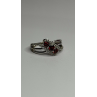 925 Sterling Silver Garnet & Beryl Ring Size 7