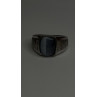 Men's 925 Sterling Silver Simulated cats Eye & Diamonds Ring Size 10