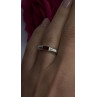 925 Sterling Silver Signet-Style Red Garnet Ring Size 6