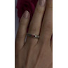 925 Sterling Silver Signet-Style Red Garnet Ring Size 6