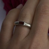 925 Sterling Silver Signet-Style Red Garnet Ring Size 6