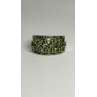 925 Sterling Silver Olive Green Peridot & Beryl Stones Ring Size 7