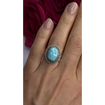 Adjustable Vintage 925 Sterling Silver Blue Turquoise Ring