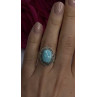 Adjustable Vintage 925 Sterling Silver Blue Turquoise Ring
