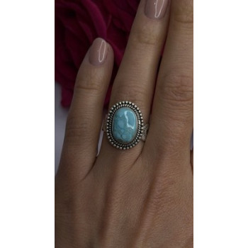 Adjustable Vintage 925 Sterling Silver Blue Turquoise Ring