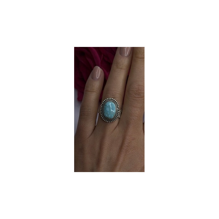 Adjustable Vintage 925 Sterling Silver Blue Turquoise Ring