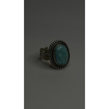 Adjustable Vintage 925 Sterling Silver Blue Turquoise Ring