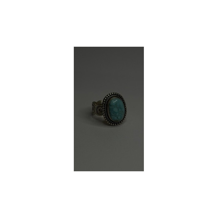Adjustable Vintage 925 Sterling Silver Blue Turquoise Ring