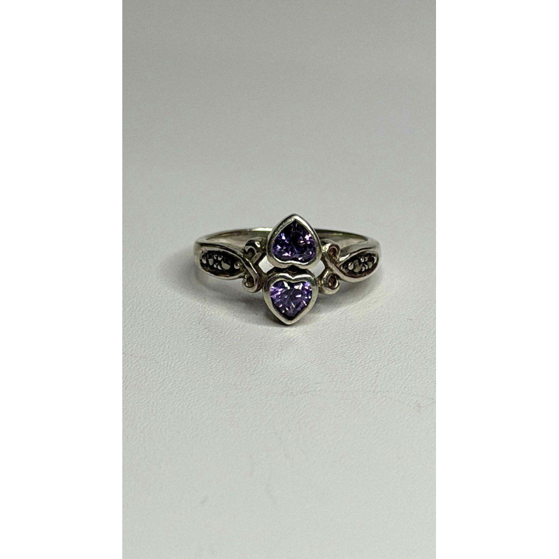 Israel Vintage 925 Sterling Silver Aquamarine Ring Size 6