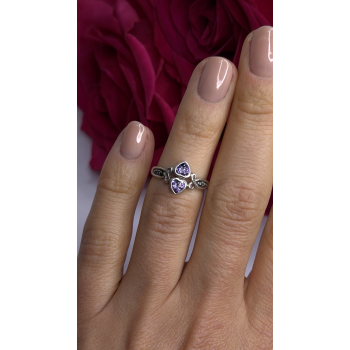 Israel Vintage 925 Sterling Silver Aquamarine Ring Size 6