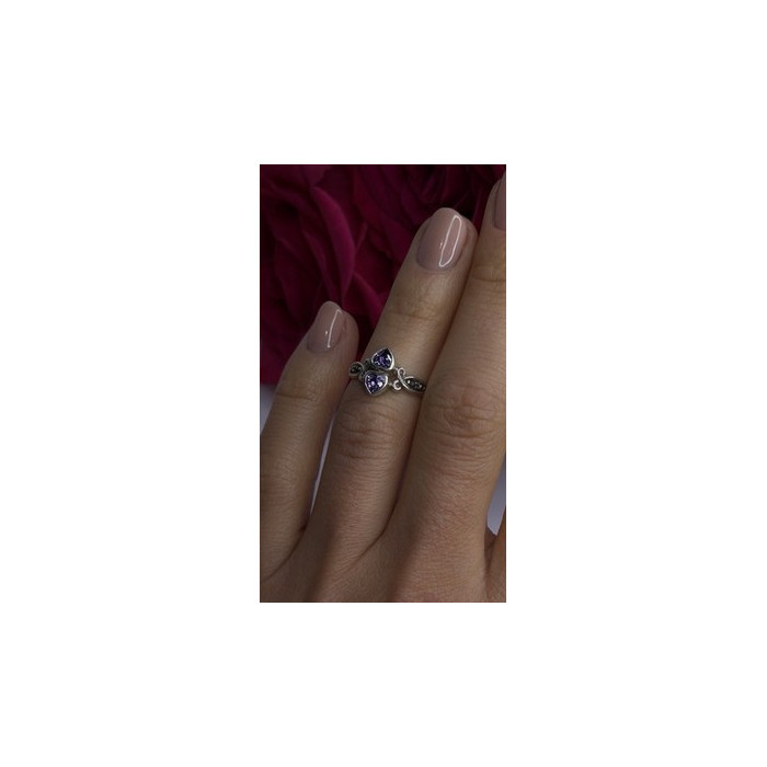 Israel Vintage 925 Sterling Silver Aquamarine Ring Size 6