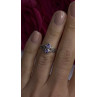 Israel Vintage 925 Sterling Silver Aquamarine Ring Size 6