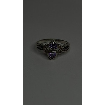Israel Vintage 925 Sterling Silver Aquamarine Ring Size 6