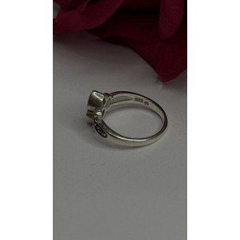 Israel Vintage 925 Sterling Silver Aquamarine Ring Size 6