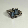 925 Sterling Silver Topaz & Marcasite Ring Size 7