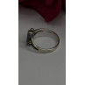 925 Sterling Silver Topaz & Marcasite Ring Size 7
