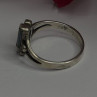 925 Sterling Silver Topaz & Marcasite Ring Size 7
