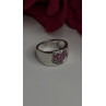925 Sterling Silver Pink Topaz Heart Ring Size 7