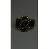 925 Sterling Silver Black Spinel & Yellow Sapphire Ring Size 10