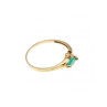 10K YELLOW GOLD  EMERALD & DIAMONDS RING SIZE 6.75