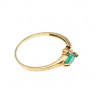 10K Yellow Gold Emerald & Diamonds Ring Size 6.75