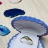 10K Yellow Gold Emerald & Diamonds Ring Size 6.75