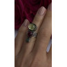 Carol Felley Vintage 925 Sterling Silver Peridot & Tourmaline Ring Size 6.5