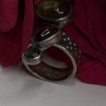 Carol Felley Vintage 925 Sterling Silver Peridot & Tourmaline Ring Size 6.5