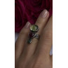 Carol Felley Vintage 925 Sterling Silver Peridot & Tourmaline Ring Size 6.5