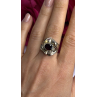 Vintage 925 Sterling Silver & 14K Yellow Gold Part Garnet Ring Size 8