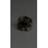 Vintage 925 Sterling Silver & 14K Yellow Gold Part Garnet Ring Size 8